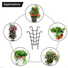 4pcs Mini Garden Trellis for Climbing Plants - Stackable Plant Support