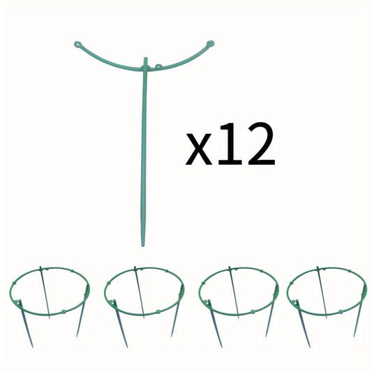 Plant Support Stakes & Half Round Rings for Easy Plant Growth