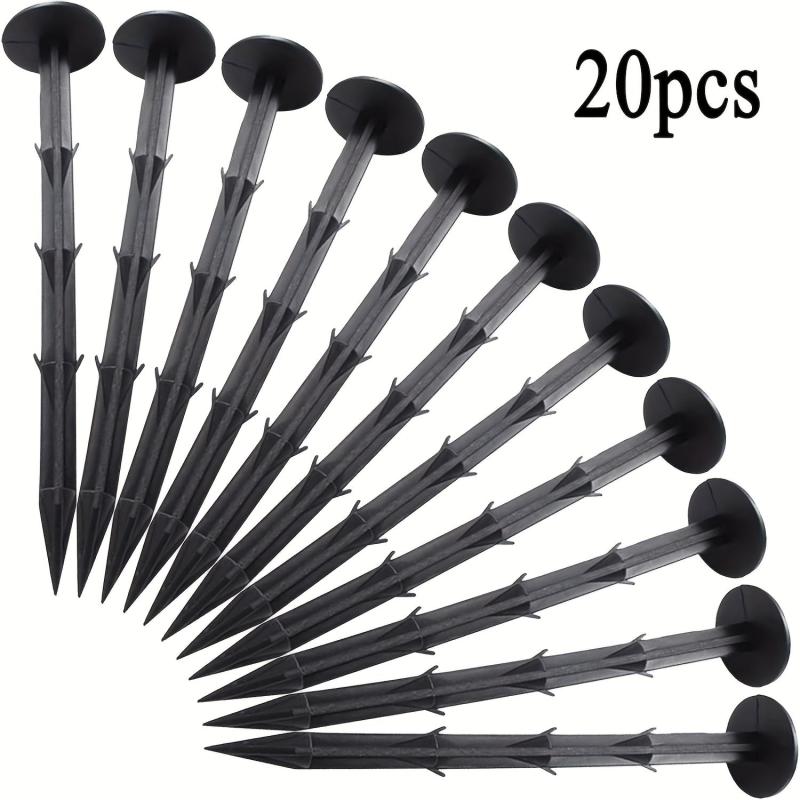 20pcs Landscape Plastic Stakes Ground Nail Yard Garden Stakes