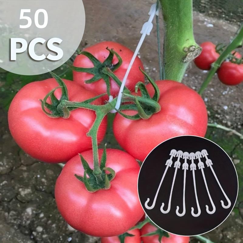 50pcs Vegetable Fruit Support J Hooks Tomato Support J Hooks Vegetable Clips