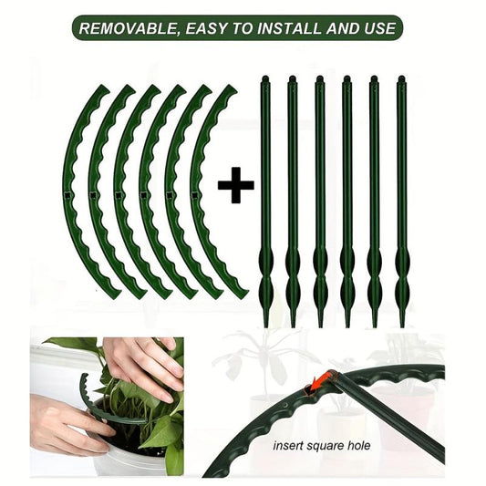 6pcs Garden Support Rings for Flower Greenhouses & Arrangements