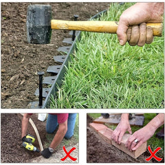 20pcs Landscape Edging Garden Border Lawn Stakes Spiral Pegs Spike 14