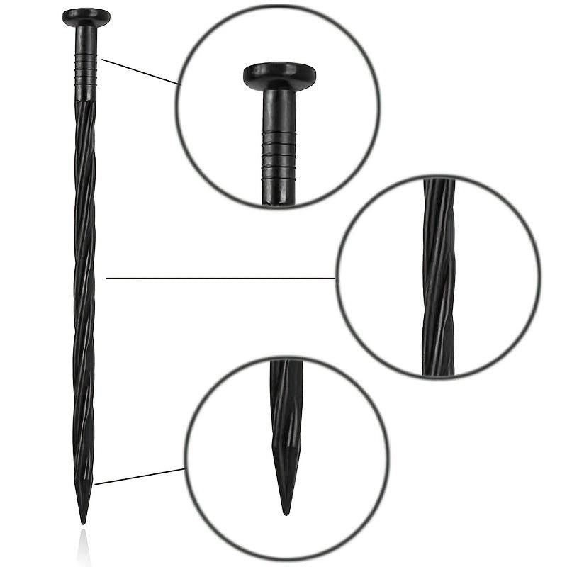 20pcs Landscape Edging Garden Border Lawn Stakes Spiral Pegs Spike 14