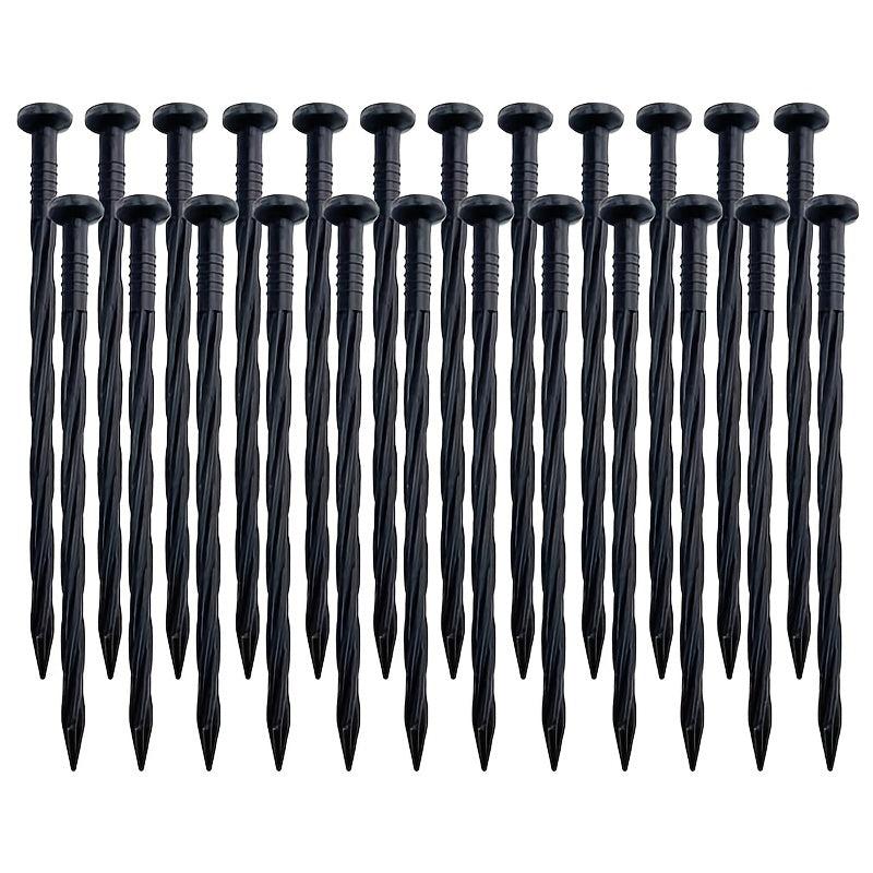 20pcs Landscape Edging Garden Border Lawn Stakes Spiral Pegs Spike 14