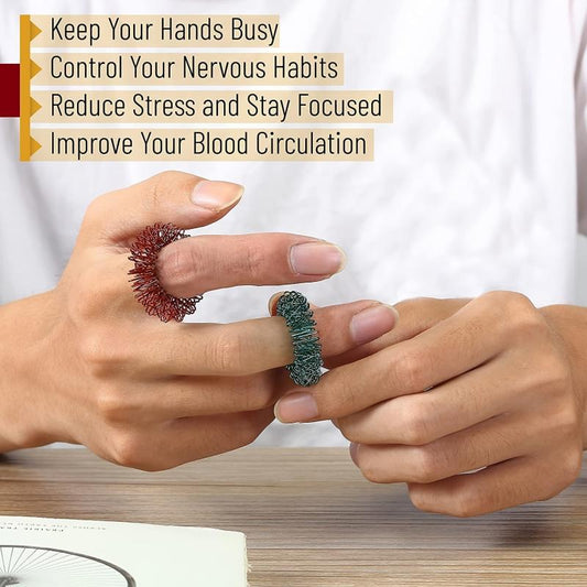 10 Pack Stress Relief Fidget Rings for ADHD & Autism
