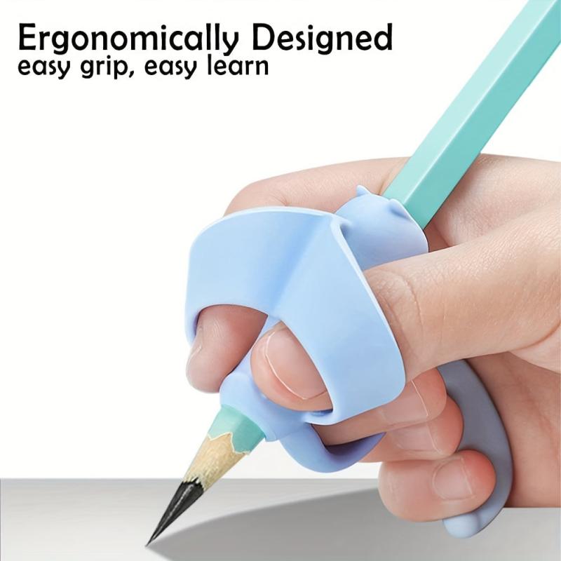 4 Pencil Grips Trainer Left & Right Handwriting Aid Correction Tool