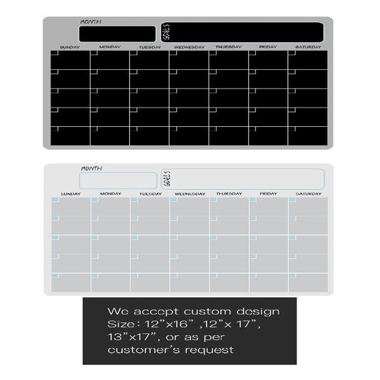 Magnetic Dry Erase Calendar Set A3 Erasable Board Monthly Weekly Schedule