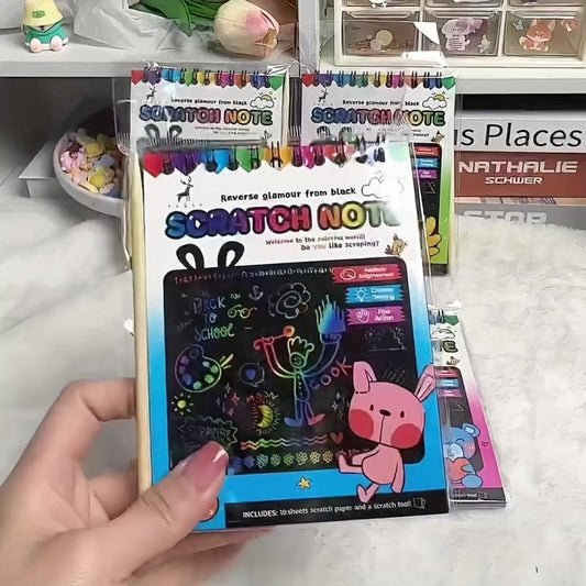 DIY Scratch off Painting Kit Colorful Art Book