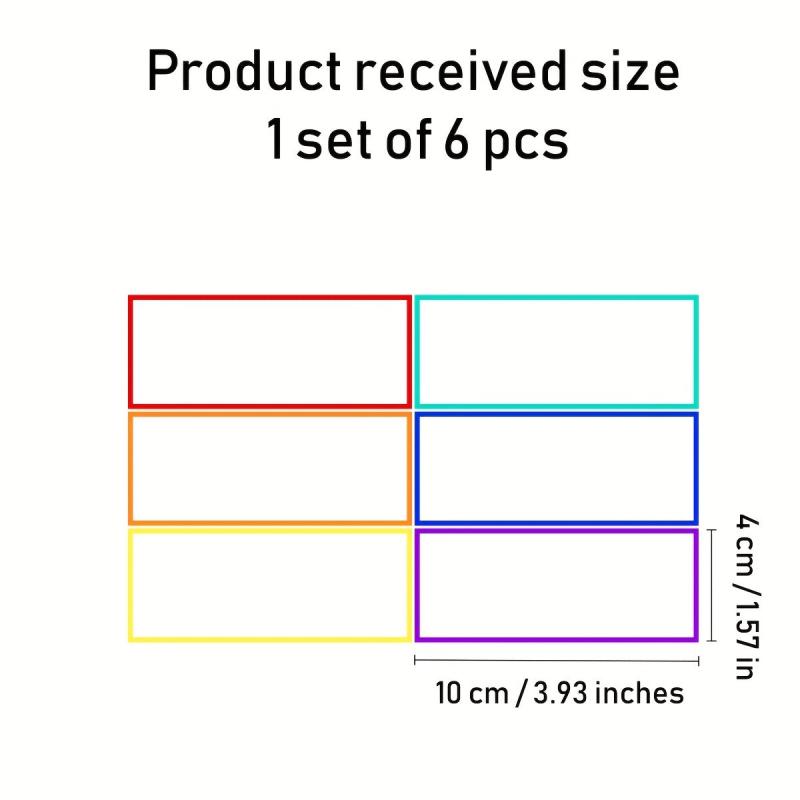 6pcs Erasable Memo Pad Self adhesive Drawer Sticker