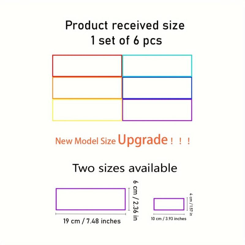 6pcs Erasable Memo Pad Self adhesive Drawer Sticker