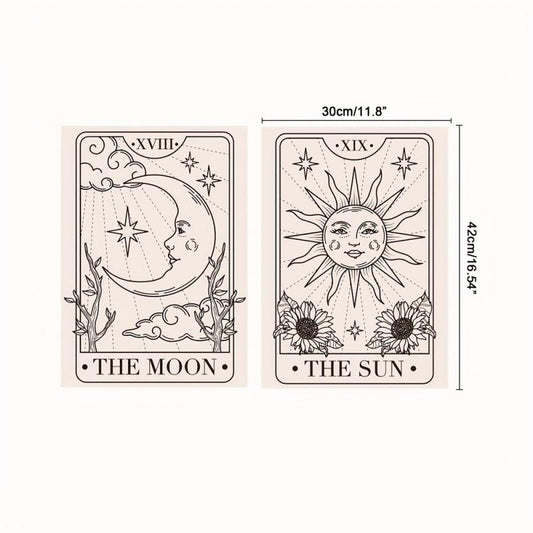 Moon And Sun Canvas Painting Wall Art Prints For Living Room Bedroom