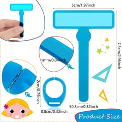 9 Pcs Finger Focus Highlighter Reading Strips Colored Reading Line Guide