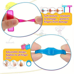 9 Pcs Finger Focus Highlighter Reading Strips Colored Reading Line Guide
