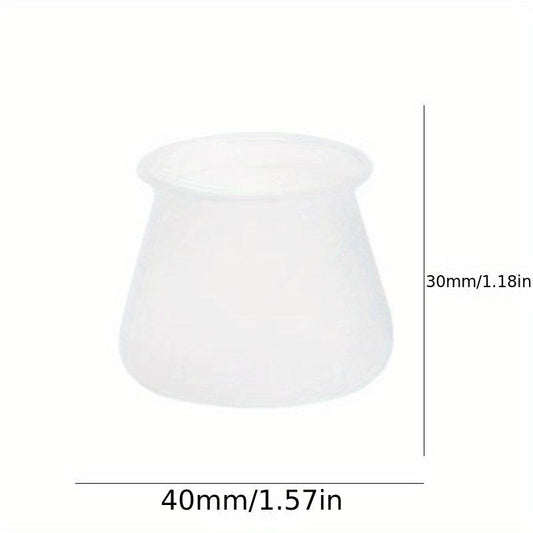 8 PCS Chair Leg Cups Transparent Silicone Anti Slip Chair Leg Pads Caps