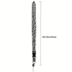 Leopard Pattern Neck Lanyard For Keys Wallet ID Card Holder