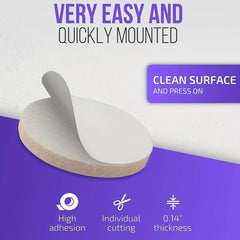 156pcs Beige Felt Furniture Pads for Hardwood Floors