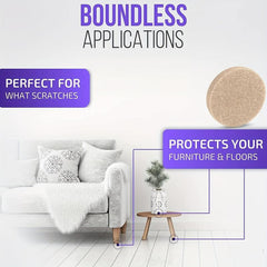 156pcs Beige Felt Furniture Pads for Hardwood Floors