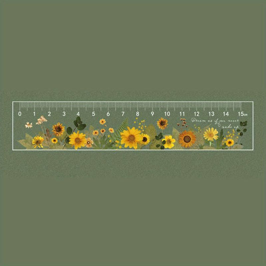 Plant Clear Ruler Acrylic School Ruler Centimeters