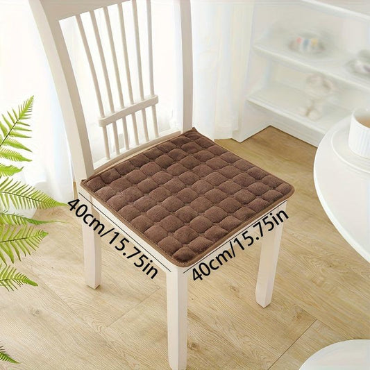 Flannel Chair Cushion Non Slip with Strap - Winter Office