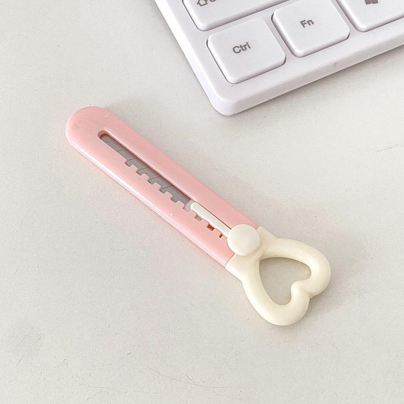 1pc Mini Love Heart Utility Paper Cutter Art Box Cutter School Office Supply
