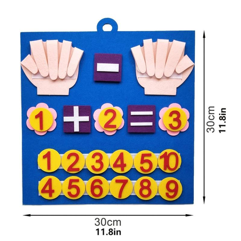 Montessori Felt Finger Numbers Math Counting Early Learning Educational Board