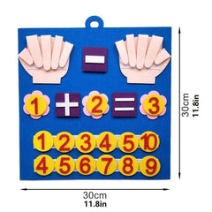 Montessori Felt Finger Numbers Math Counting Early Learning Educational Board