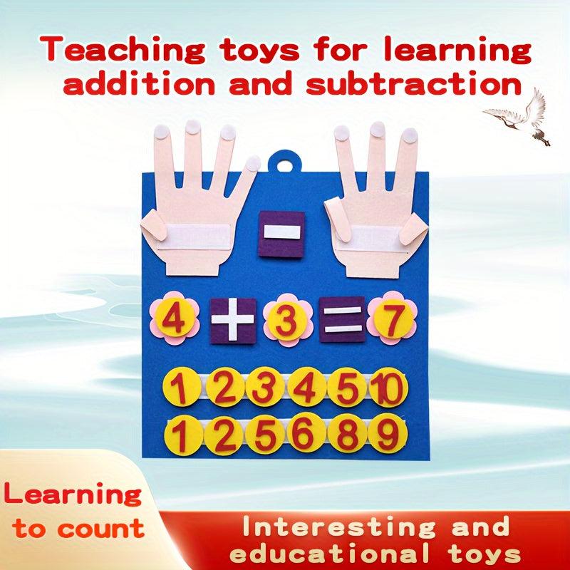 Montessori Felt Finger Numbers Math Counting Early Learning Educational Board