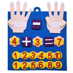 Montessori Felt Finger Numbers Math Counting Early Learning Educational Board