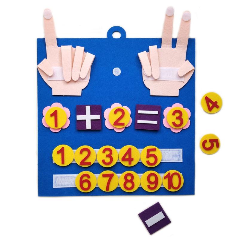 Montessori Felt Finger Numbers Math Counting Early Learning Educational Board