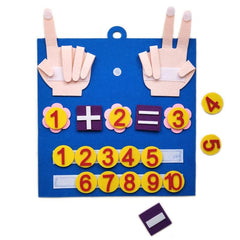 Montessori Felt Finger Numbers Math Counting Early Learning Educational Board