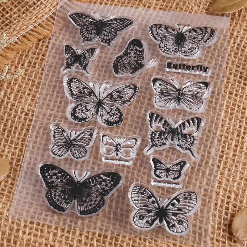 Butterfly Silicone Transparent Stamp for Card Making