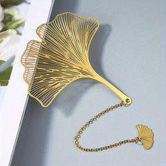 Golden Hollow Metal Bookmarks with Chain - Pack of 1