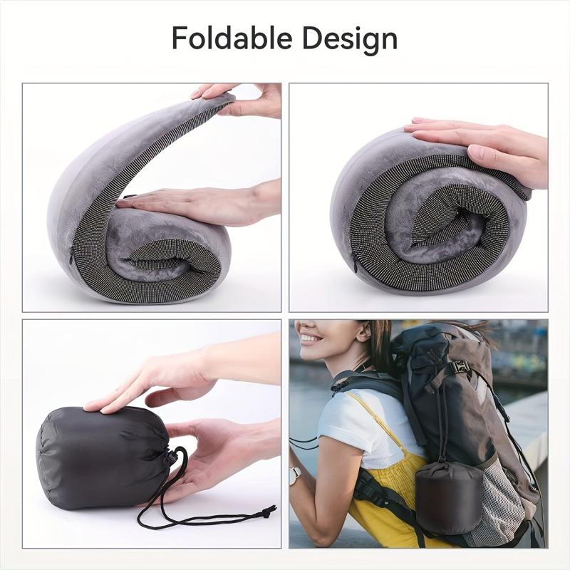 Memory Foam Neck Pillow for Travel, Office, Airplane and Car Use