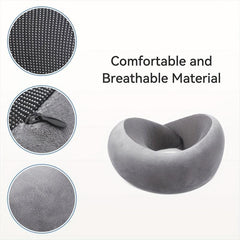 Memory Foam Neck Pillow for Travel, Office, Airplane and Car Use