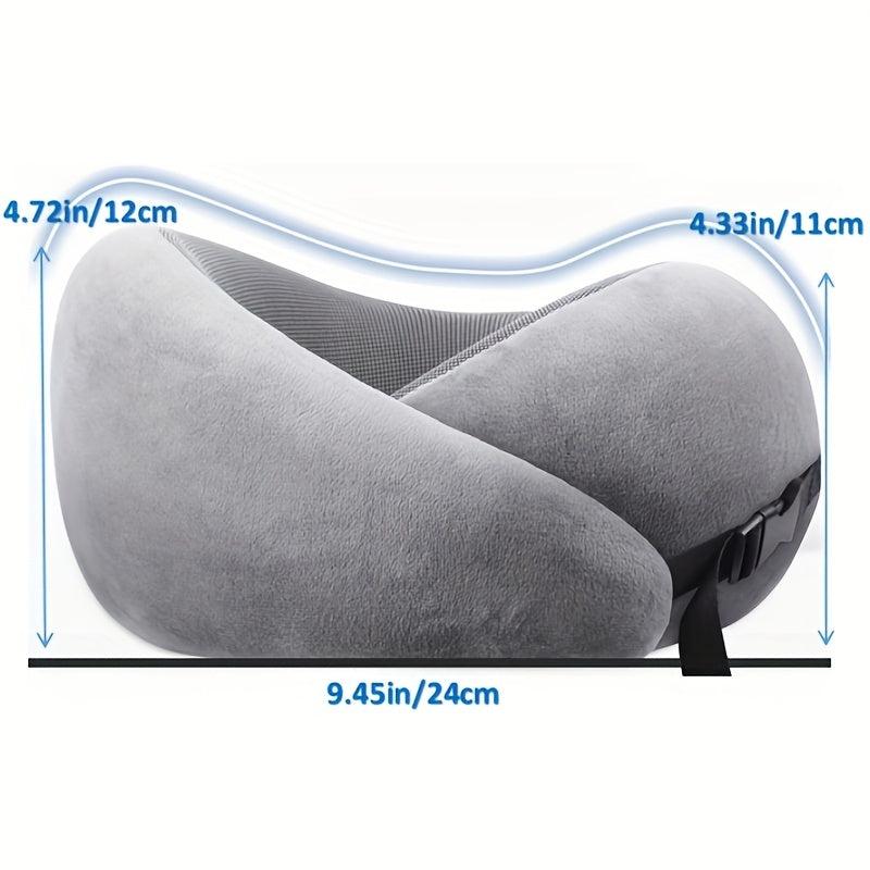 Memory Foam Neck Pillow for Travel, Office, Airplane and Car Use