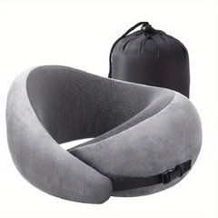 Memory Foam Neck Pillow for Travel, Office, Airplane and Car Use