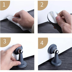 Silicone Magnetic Door Stopper No Drilling