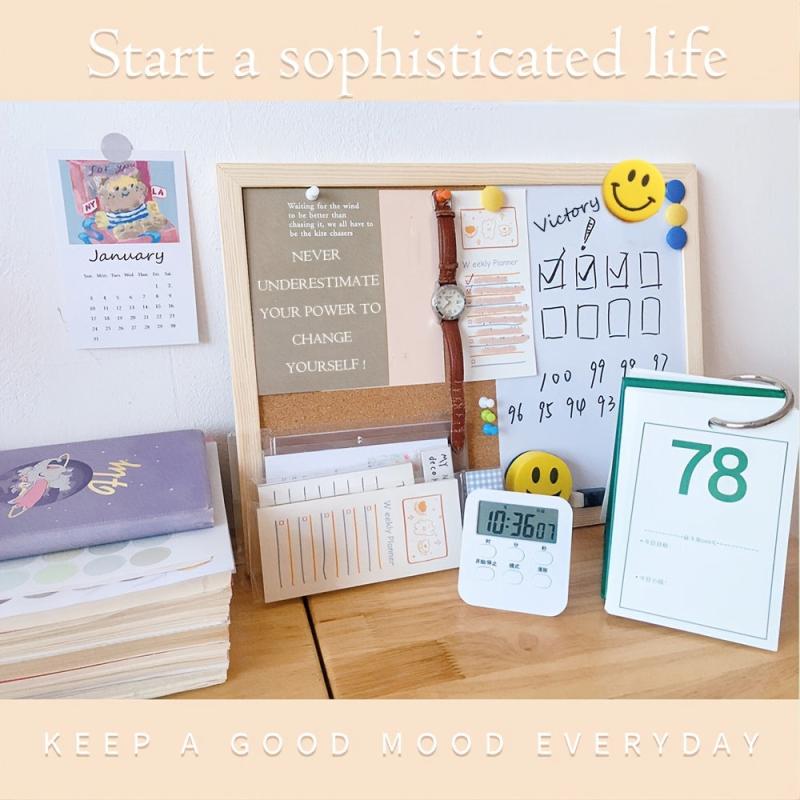 30 Magnetic Whiteboard & Cork Board Combo - Messages Drawings & More