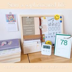 30 Magnetic Whiteboard & Cork Board Combo - Messages Drawings & More