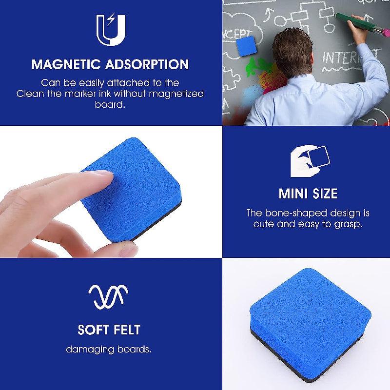 12pcs Mini Dry Erase Erasers Magnetic Whiteboard Eraser