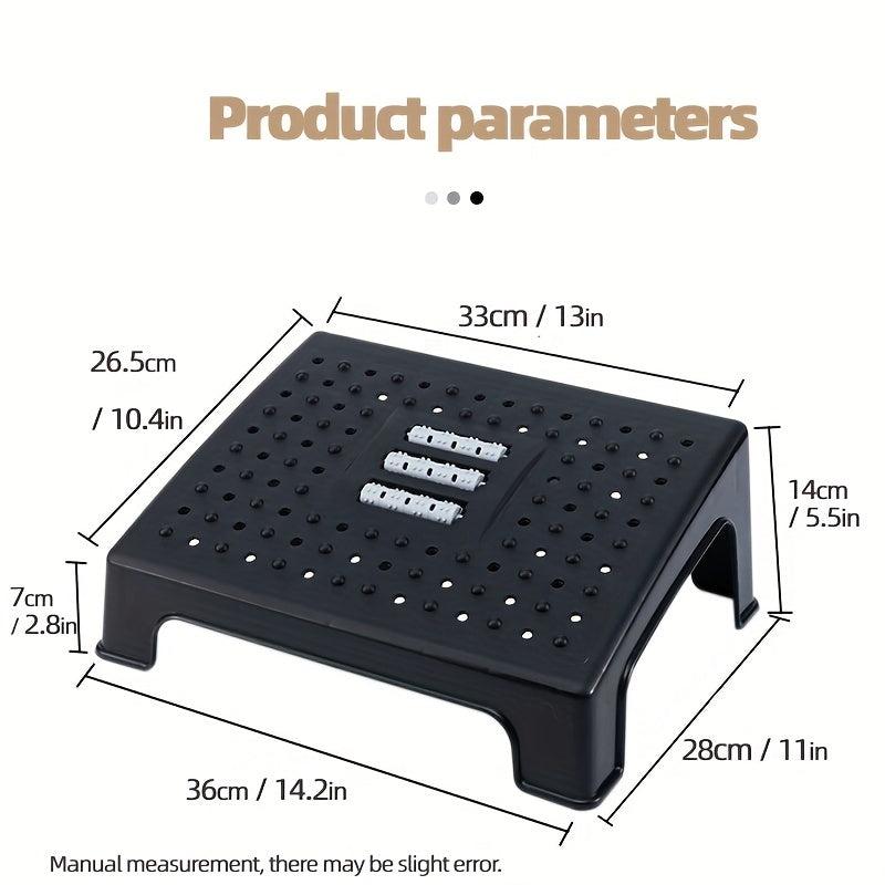 Under Desk Footstool for Home & Office - Relieves Fatigue & Massages Tired Feet