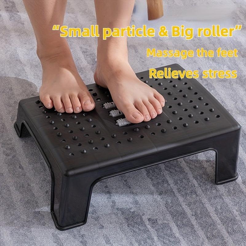 Under Desk Footstool for Home & Office - Relieves Fatigue & Massages Tired Feet