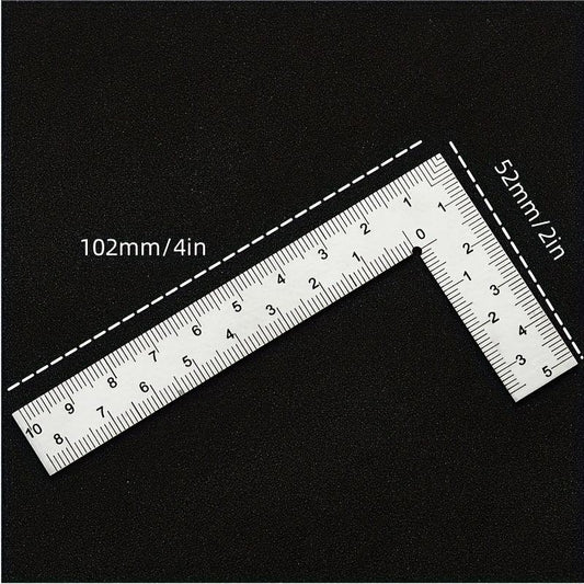 Mini Stainless Steel L-shaped Double Sided Scale Corner Ru