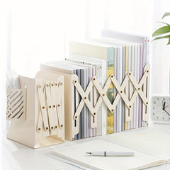 Adjustable Bookshelf & Pencil Holder for Office Space
