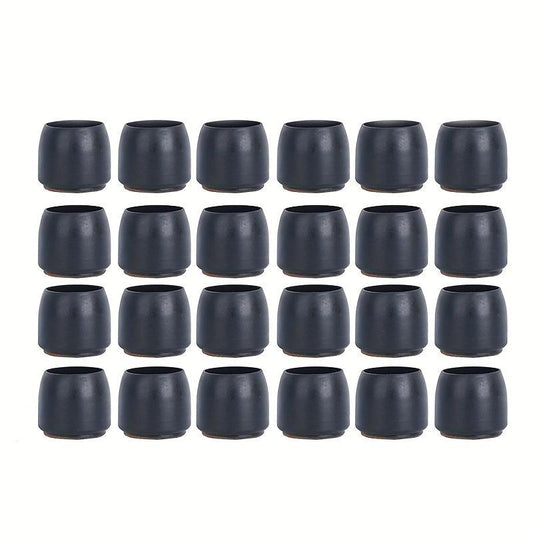 16pcs Silicone Chair Foot Cover Protector Mute Felt Non-slip Stool Table Pad
