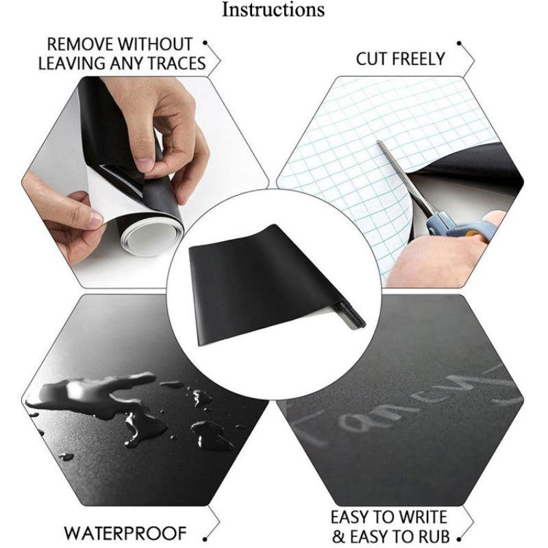 Blackboard Stickers Chalk Board Removable PVC Draw Mural Decor Art Chalkboard