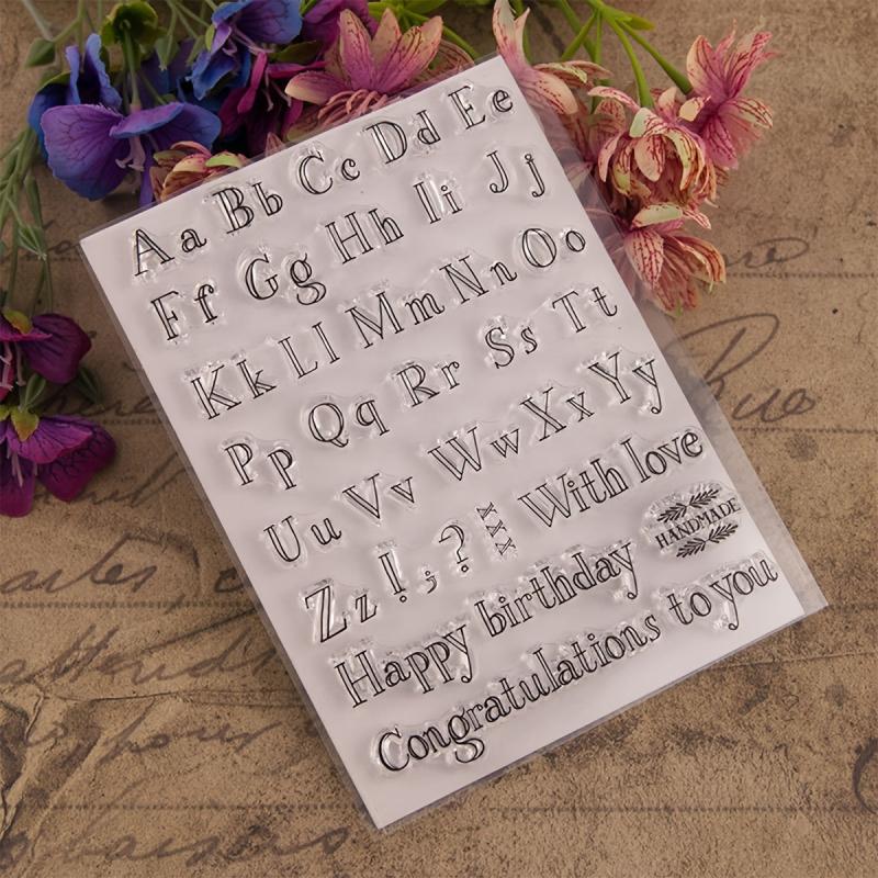 Alphabet Clear Stamps Capital & Lowercase for Card Making Scrapbooking