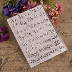 Alphabet Clear Stamps Capital & Lowercase for Card Making Scrapbooking