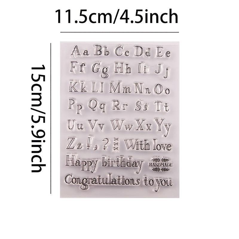 Alphabet Clear Stamps Capital & Lowercase for Card Making Scrapbooking