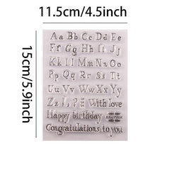Alphabet Clear Stamps Capital & Lowercase for Card Making Scrapbooking